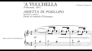 -TOSTI- 'A Vucchella canzone napoletana testo Gabriele D'Annunzio piano accompaniment score karaoke