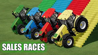 CHALLENGE OF COLORS ! SALE RACES ! SALES ; STRAW, BALE , COTTON , WOOD ,EGGS ! Farming Simulator 22