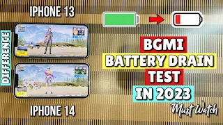 iPhone 13 Vs iPhone 14 BGMI Battery Drain Test in 2023🔥