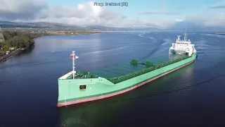 DJI MINI 2  MV ARKLOW WAVE COMING INTO FOYLE PORT 20/01/2021