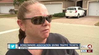 Man says HOA is giving traffic citations