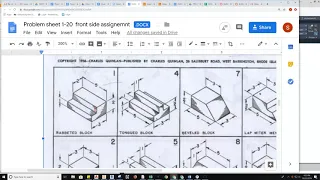 AutoCAD - 1st Multi-view Drawing -Problem sheet 1 20