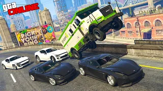 СМЕРТЕЛЬНАЯ АВТОКОЛОННА В GTA ONLINE! ЕГО НИКТО НЕ ОСТАНОВИТ! ЭПИК И УГАР В ГТА 5 ОНЛАЙН