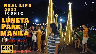 REAL NIGHT LIFE in LUNETA PARK 2023  | STREET FOOD | CHRISTMAS SEASON PHILIPPINES