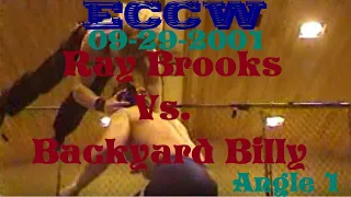 ECCW 09/29/01 Ray Brooks vs Backyard Billy - Cage Match - Angle 1