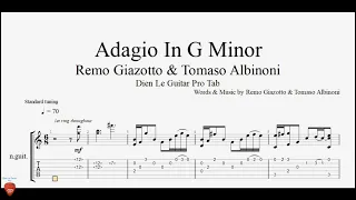 How to Play Adagio in G minor by Tomaso Albinoni (Baroque Music) on Guitar (Easy Tutorial with Tabs)