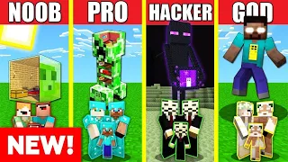 MONSTER SCHOOL BUILD CHALLENGE - Minecraft Battle: NOOB vs PRO vs HACKER vs GOD / Animation HOUSE