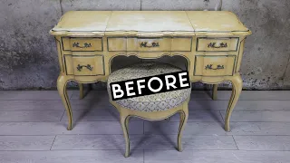 This OLD VANITY went from TRASH to GLAM