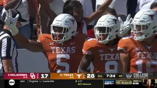 Texas RB Bijan Robinson CRAZY 50 Yard Run vs Oklahoma | 2021 College Football