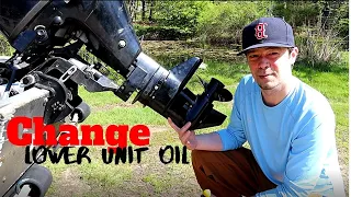 How to Change Lower Unit Oil Mercury 9.9 4 Stroke