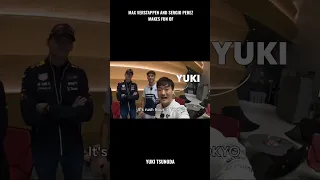 Max Verstappen and Sergio Pérez makes fun of Yuki Tsunoda at #Japan
