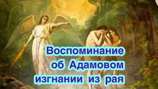 Воспоминание об Адамовом изгнании из рая. Сыропустная неделя. Прощеное воскресенье. Плач Адама.