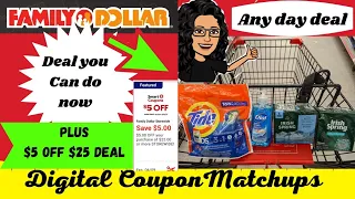 Family Dollar Coupon Deals | Deal you can do now | plus a $5 off $25