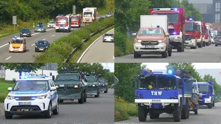 [Hochwasserkatastrophe Ahrtal] Einsatzfahrten am Bereitstellungsraum Haribo Grafschaft