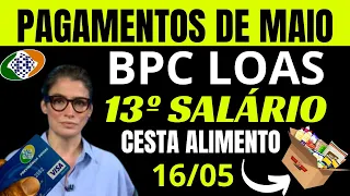 BPC LOAS PAGAMENTOS DE MAIO A FOLHA VIROU + 13º SALÁRIO INSS BPC VEJA AGORA!!