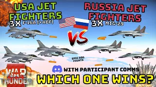 USA VS RUSSIA - F-16A VS MIG-29 JET FIGHTERS - (Epic Air Combat) WHICH ONE WINS? - WAR THUNDER