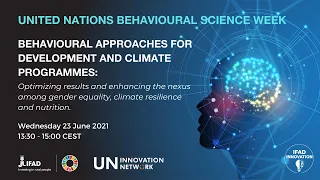 InnovationTalk#UNBeSciWeek - Behavioural approaches for development and climate programmes