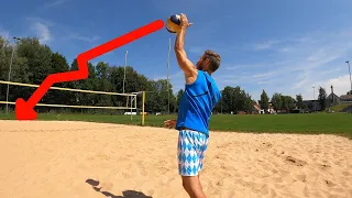 Wie mache ich einen FLATTER AUFSCHLAG im Volleyball? Beach Volleyball Tutorial