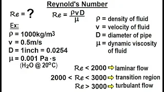 Physics 34.1  Bernoulli's Equation & Flow in Pipes (4 of 38) Reynold's Number
