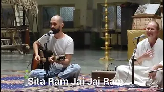 Blissful JAI JAI RAM KIRTAN🌸 at Yogiram Ashram by Yegor (guitar) & Kaivalya, Mogly, Prasida,Gautami