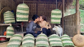 Process of weaving handmade bamboo baskets sold at the market - Living With Nature | Linh's Life