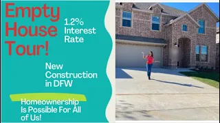 EMPTY HOUSE TOUR! New Construction. DFW, Texas. 1.2% Interest Rate