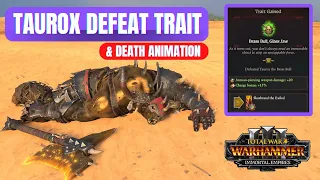 TAUROX / Best Warhammer 3 Lord Defeat Traits & Death Animations / Legendary Lord / Immortal Empires