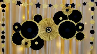 Paper Fan | Paper Fan backdrop | New Year Decoration | Paper Crafts Planet.