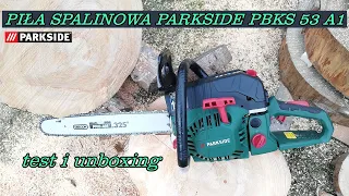 PIŁA SPALINOWA PARKSIDE PBKS 53 A1( 2 kW, 11500 obr/min) Test i Unboxing