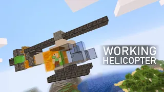 How to make a working helicopter in minecraft java/bedrock