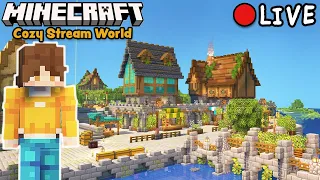 Building a Storage Hall in Our Long Term Survival World! - Minecraft Cozy Stream
