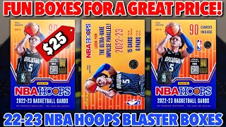 THE FIRST 2023 NBA RETAIL SET! 2022-23 Panini NBA Hoops Basketball Retail Blaster Box Review x3