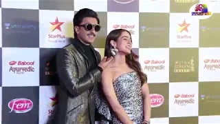 Ranveer Singh & Sara Ali Khan Masti At Bollywood Star Screen Awards|Deepika Padukone ,Shahid Kapoor|