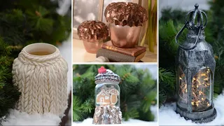 Trash to treasure/ Glass jar decor ideas for autumn and winter
