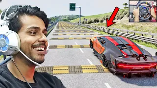 SUPERCARS VS 100 SPEEDBUMPS 😱- BeamNG | CAMMUS C12