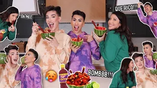 MAKING JAMES CHARLES TRY A MEXICAN ANTOJITO WITH LAURA!! | Louie's Life