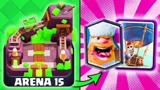 TOP 3 ARENA 15 DECKS! BEST MINERS MINE DECKS IN CLASH ROYALE!