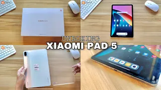 Xioami Pad 5 White | Unboxing *aesthetic* 💕 ( camera, video, sound test)