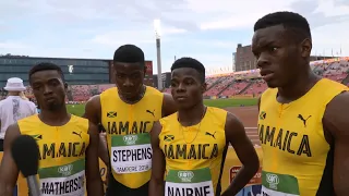 IAAF World Under 20 - Tampere JAM 4X100 Metres Relay Men Heat 02