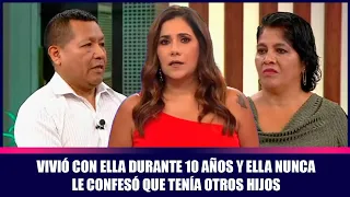 Vivió con ella durante 10 años y ella nunca le confesó que tenía otros hijos