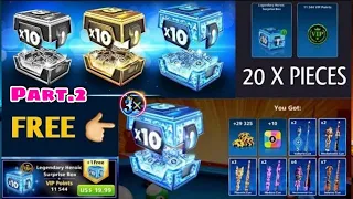 8 BALL POOL | HOW MANY CUE PIECES WE GET IN 3X LEGENDARY HEROIC BOXES Part_2 | itsAshfaq