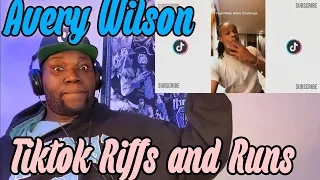 Avery Wilson Tiktok Amazing Riffs and Runs | Reaction | This Guy INSANE!