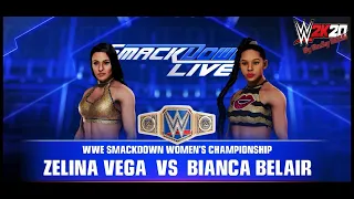 ZELINA VEGA VS BIANCA BELAIR - SMACKDOWN CHAMPIONSHIP MATCH- WWE2K20