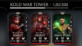 MK Mobile KOLD WAR Tower Boss Battle 120 + Reward | New Team...