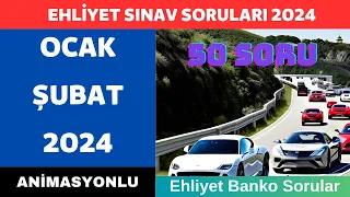 EHLİYET SINAV SORULARI OCAK-ŞUBAT 2024 ÇIKMIŞ EHLİYET SINAV SORULARI#EHLİYET2023