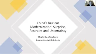 China's Nuclear Modernization by Jeffrey Lewis Chapter Presentation