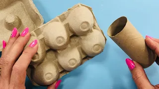 A carton of eggs, flour, glue, soap and a roll of cardboard... Magic