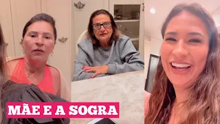 SIMONE ESTÁ COM A MÃE E A SOGRA 😂