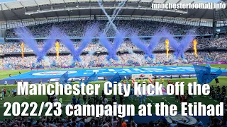 Lineups and fireworks at Manchester City vs Bournemouth - Saturday August 13 2022 4K