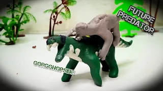 Gorgonops vs Future predator ( Primeval ) / Claymotion fight